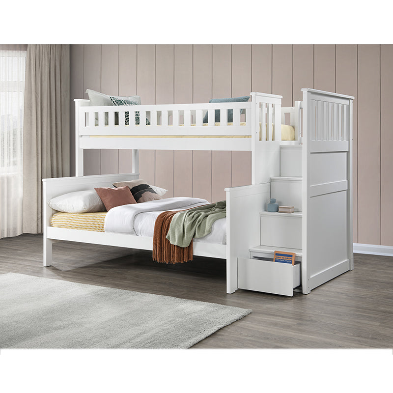 Hestia Bunk Bed with Stairs - Single over Double