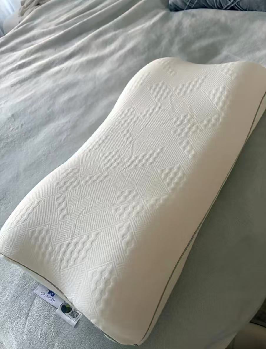 Calmora Neck Support Bio-Based Memory Foam Pillow Ergonomic Contour for Zero-Pressure Comfort