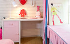 Elly Pink Desk with 1 Drawer and 1 Door