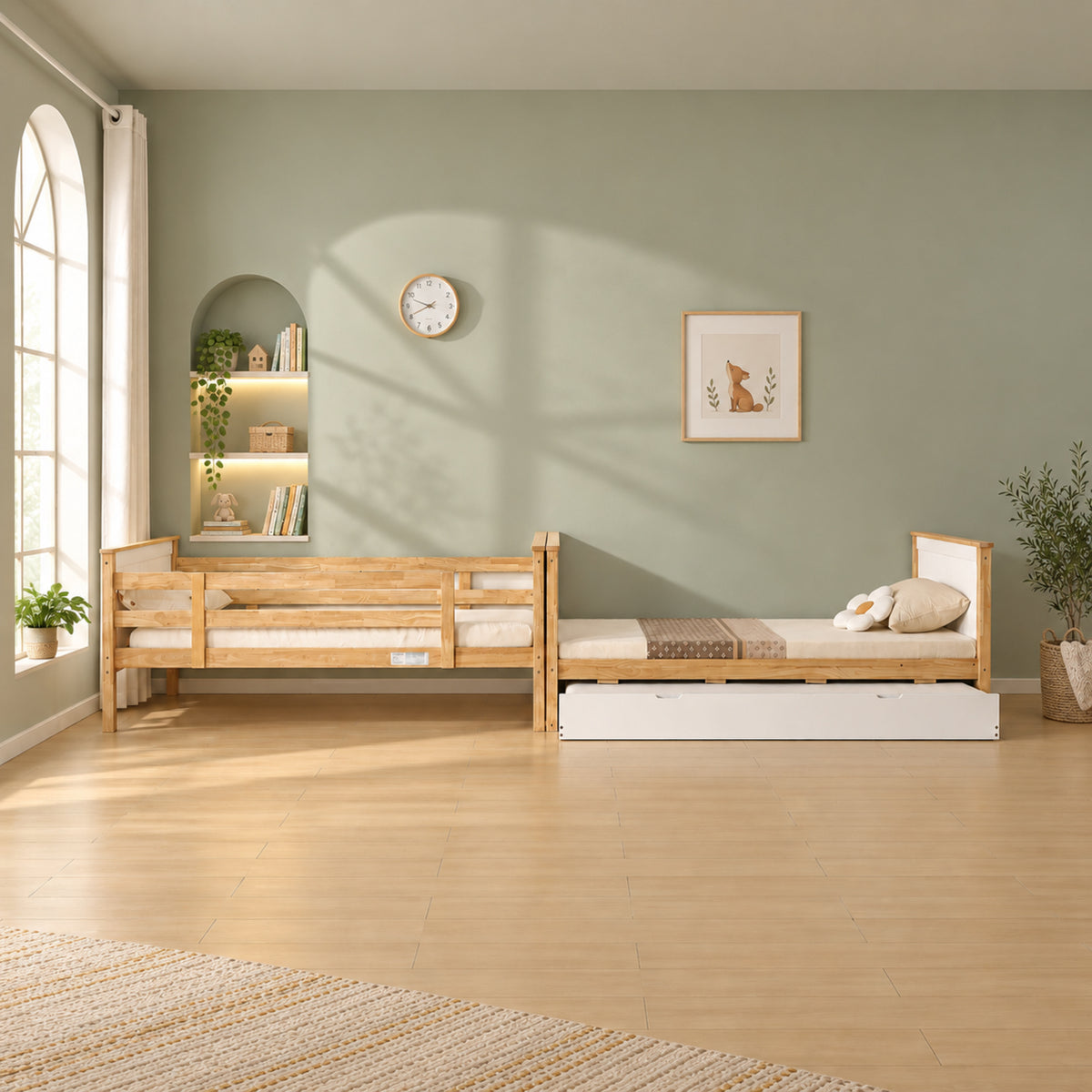 Midson King Single Bunk Bed with Trundle