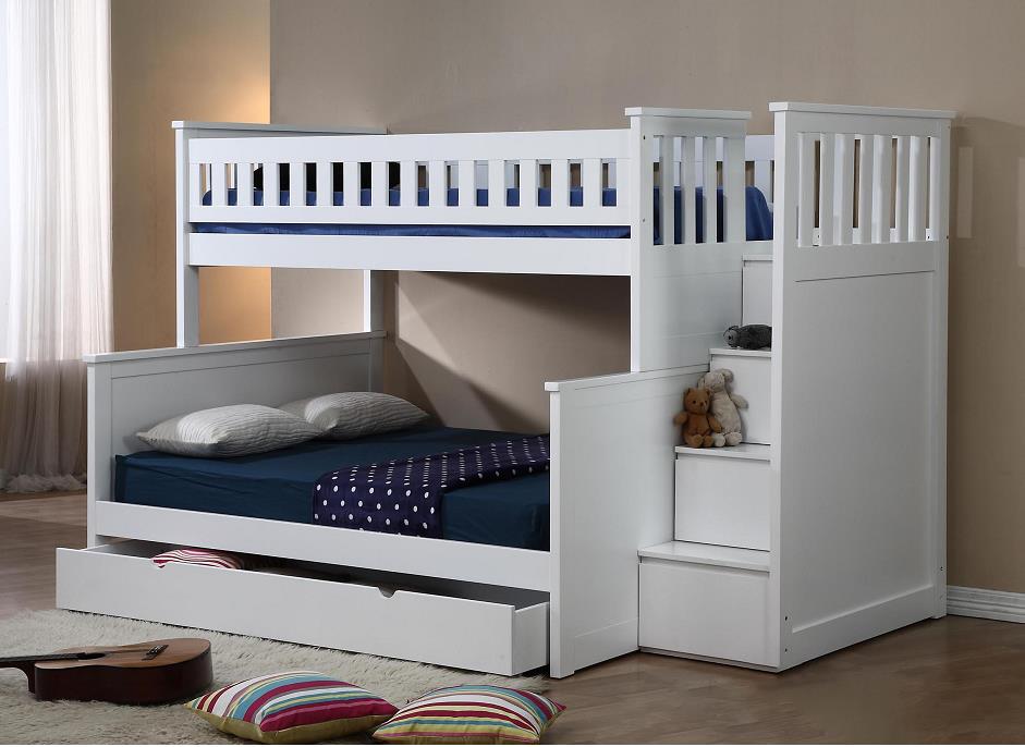 Hestia Bunk Bed with Stairs - Single over Double