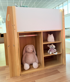 Narrabeen Single Mid Sleeper Bed - White & Pine
