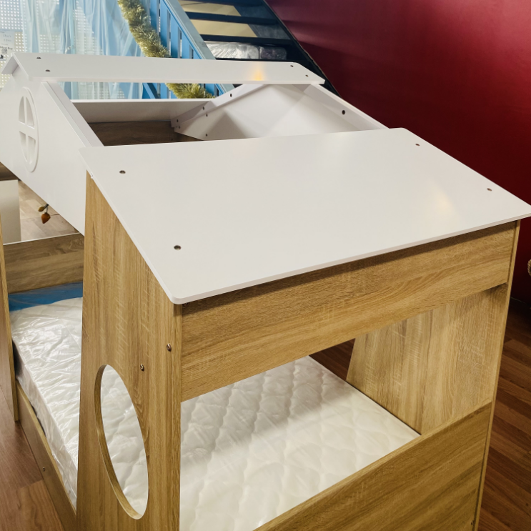 Tree House Single Bed - Oak & White