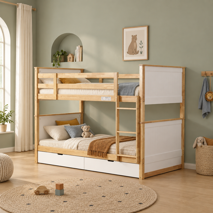 Midson King Single Bunk Bed with Drawers