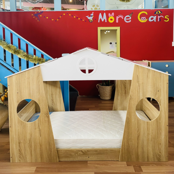 Tree House Single Bed - Oak & White