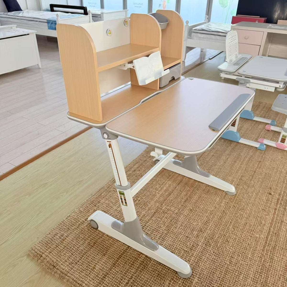 Galaxy Height Adjustable Kids Ergonomic Study Desk - Grey/Oak