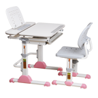 Big Paw Height Adjustable Kids Ergonomic Study Desk & Chair Set - Blue/Pink