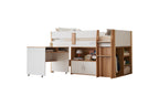 Narrabeen Single Mid Sleeper Bed - White & Pine