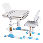 Big Paw Height Adjustable Kids Ergonomic Study Desk & Chair Set - Blue/Pink