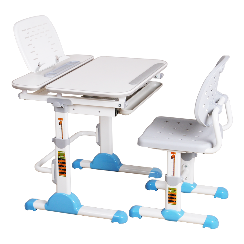 Big Paw Height Adjustable Kids Ergonomic Study Desk & Chair Set - Blue/Pink