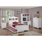 Chloe Bedside Table with 3 Drawers - White
