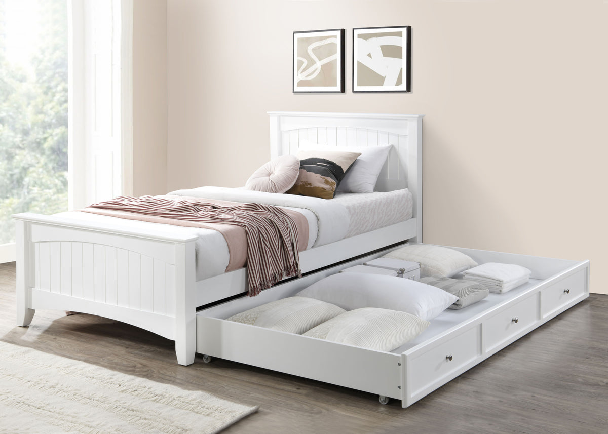 Andee King Single Bed - White