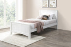 Andee King Single Bed - White
