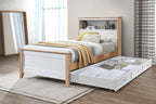 Jade King Single Bed with Storage Headboard