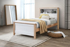 Jade King Single Bed with Storage Headboard