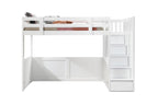 My Design King Single Loft Bed with Storage Stairs