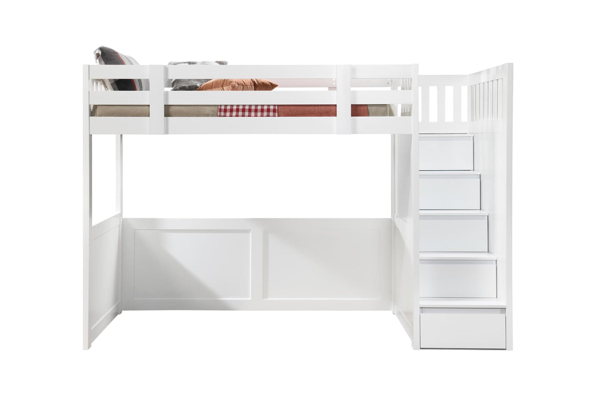 My Design King Single Loft Bed with Storage Stairs