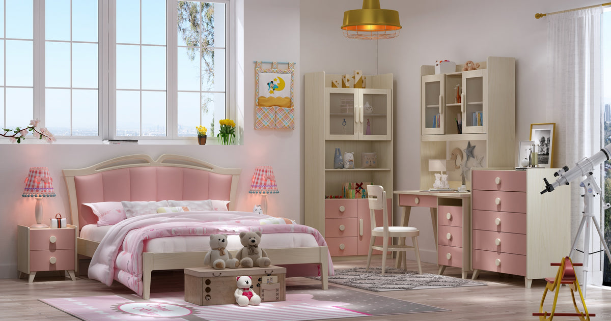 Lily Spring Double Bed - Pink