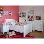 Chloe Bedside Table with 3 Drawers - White