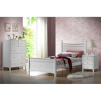 Chloe Bedside Table with 3 Drawers - White