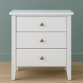 Chloe Bedside Table with 3 Drawers - White