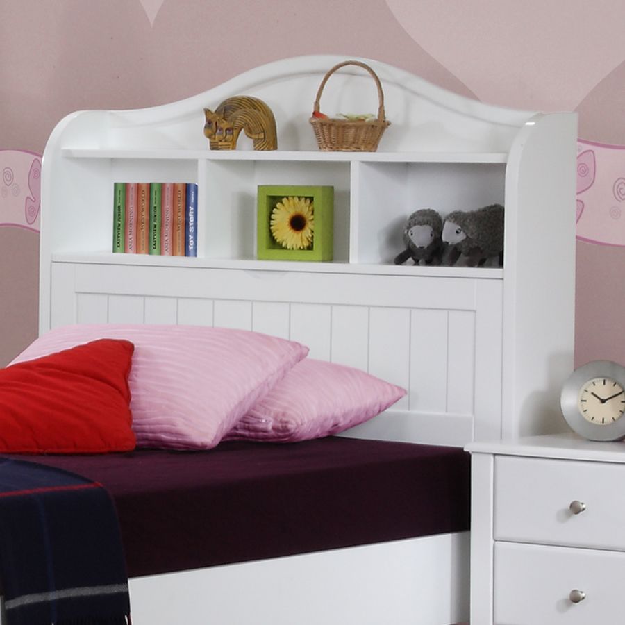 Cindy King Single Bed with Storage Headboard