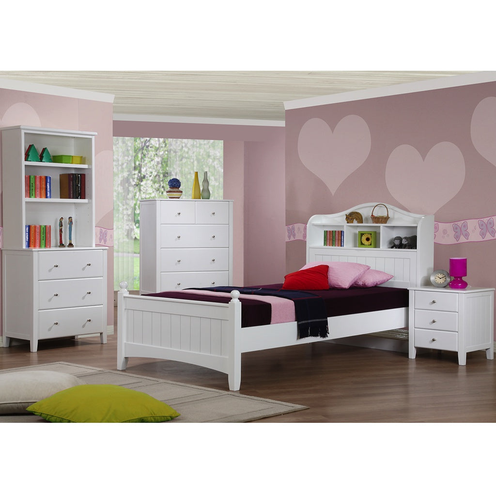 Cindy King Single Bed with Storage Headboard