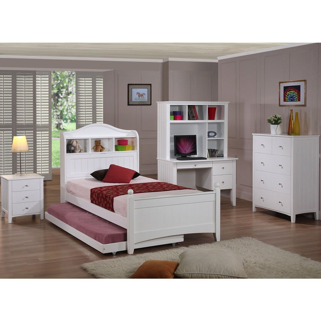 Cindy King Single Bed with Storage Headboard