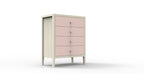 Elly Chest of Drawers with 4 Drawers - Pink