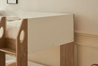 Bowral Single Low Bunk Bed - White & Light Wood