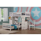 Ellen Single Loft Bed - White