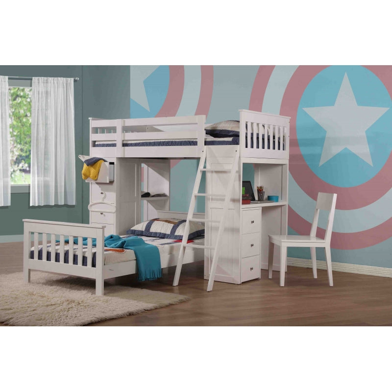 Ellen Single Loft Bed - White