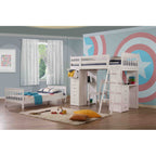 Ellen Single Loft Bed - White