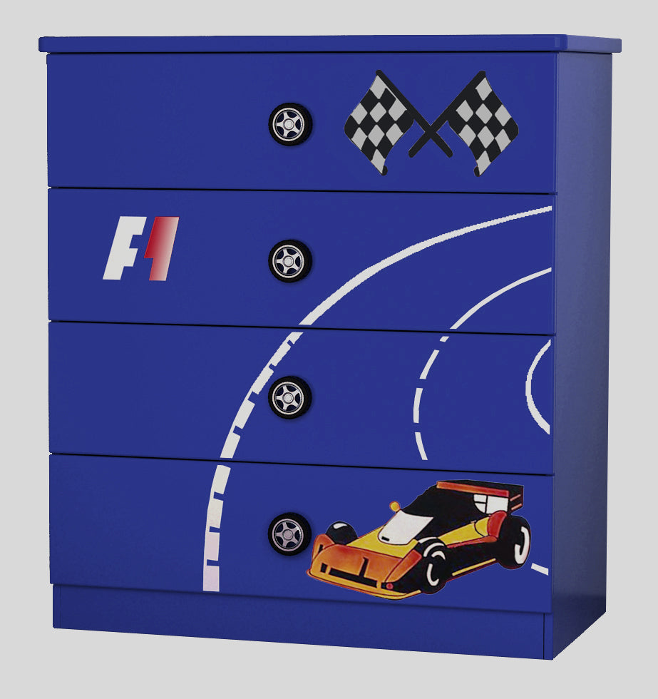 F1 Kids Chest of Drawers – 4 Drawers