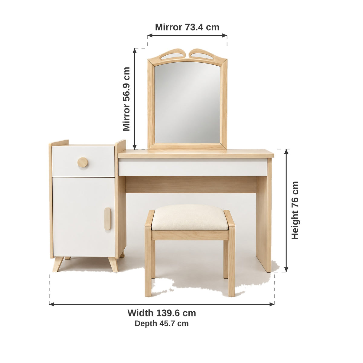 Fashion Dressing Table with Mirror