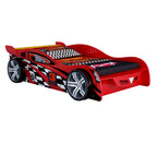 Racer King Single Car Bed - Red