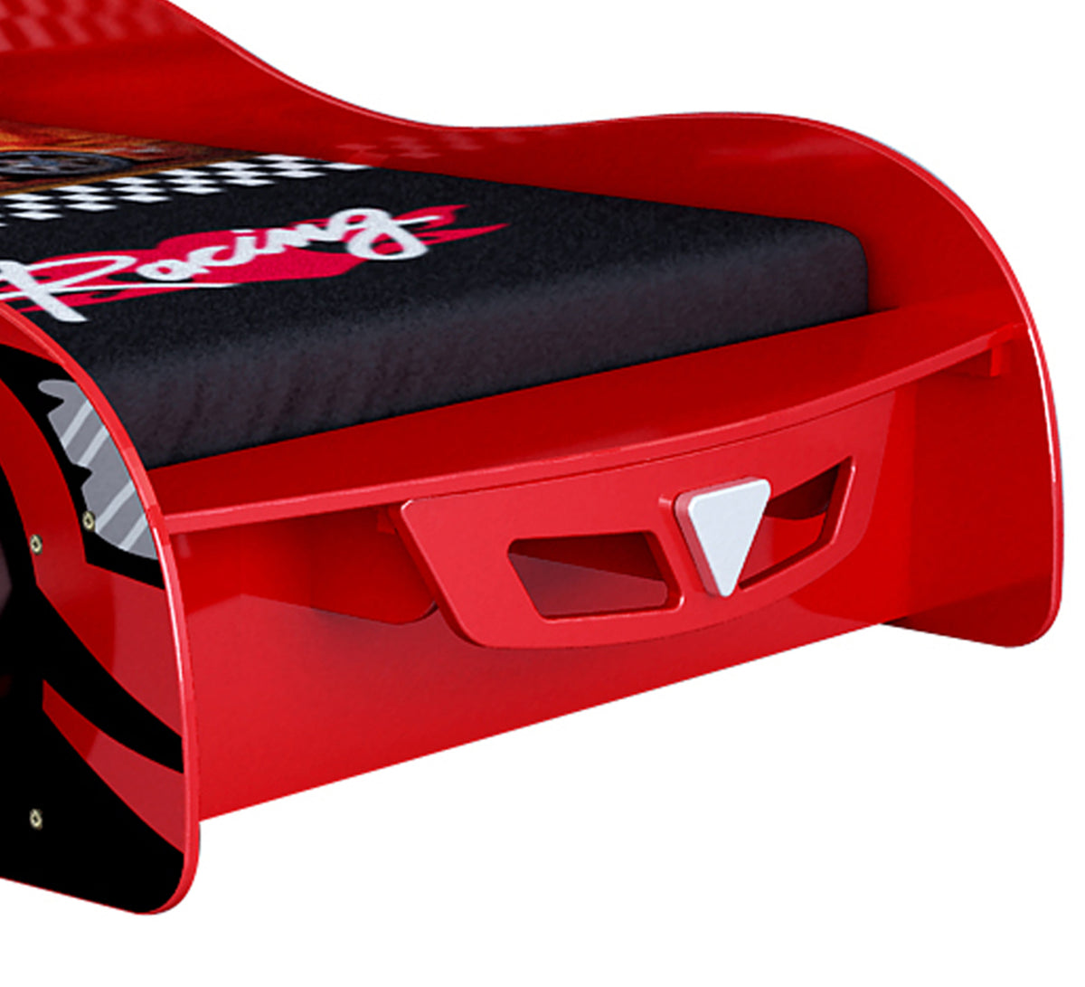 Racer King Single Car Bed - Red
