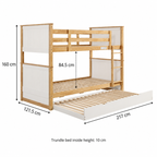 Midson King Single Bunk Bed with Trundle