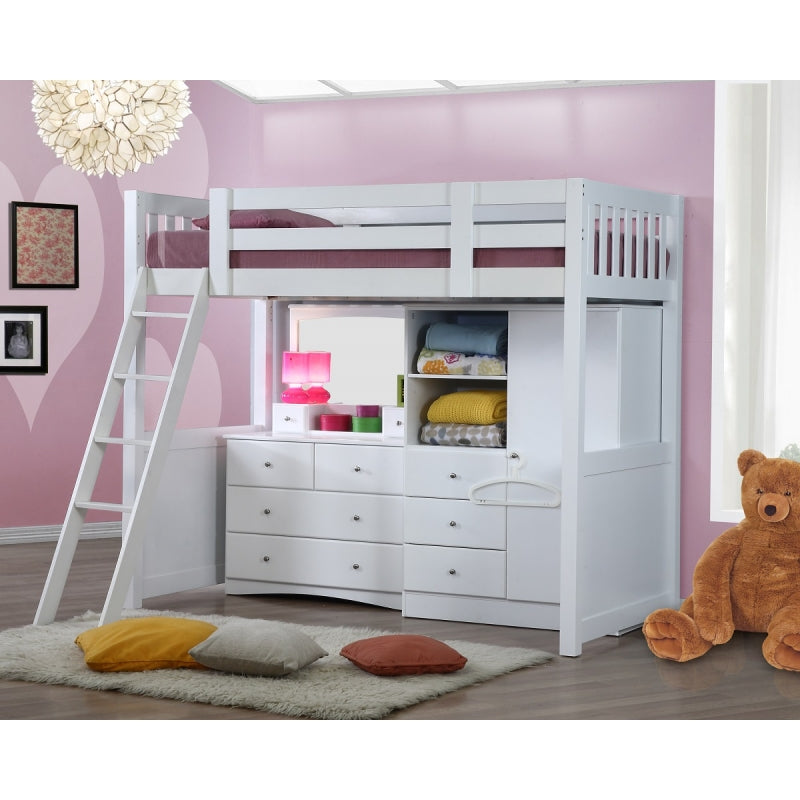 My Design Dressing Table with Mirror - White