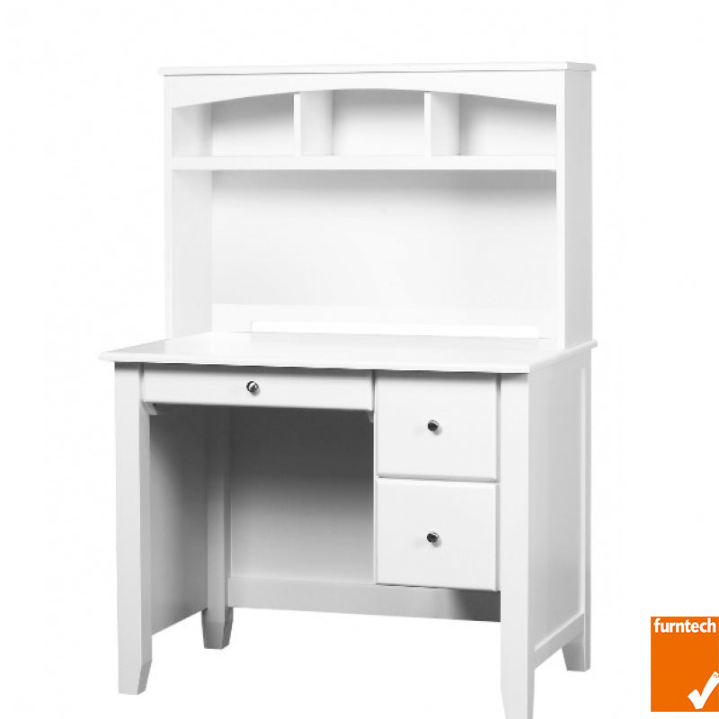 My Design Desk with Hutch - White