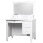 My Design Desk with Mirror - White