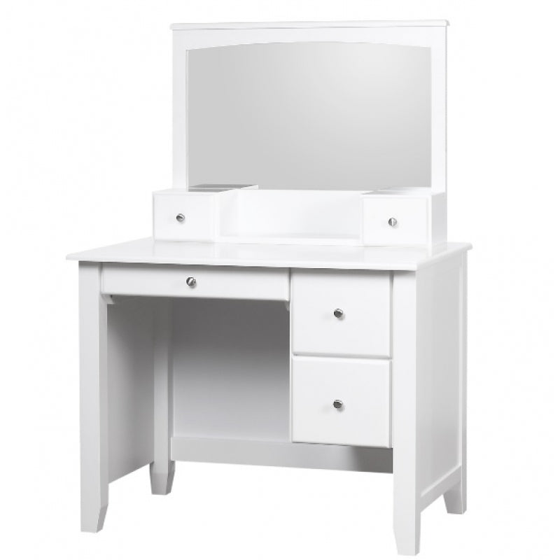 My Design Desk with Mirror - White