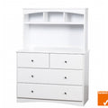 My Design Dressing Table with Hutch - White