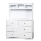 My Design Dressing Table with Hutch - White