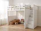 My Design Double Loft Bed with Storage Stairs