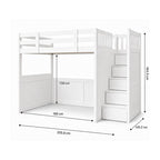 My Design Double Loft Bed with Storage Stairs