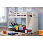 Neutron King Single Bunk Bed - White