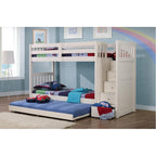 Neutron King Single Bunk Bed - White