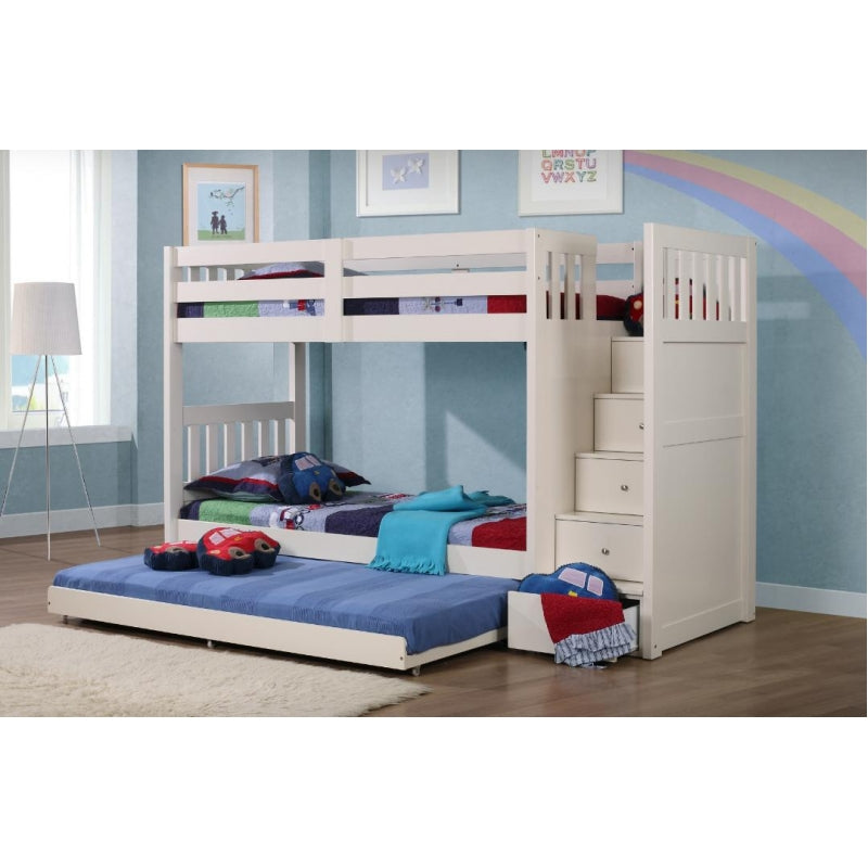 Neutron King Single Bunk Bed - White