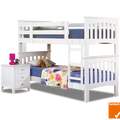 Nova King Single Bunk Bed - White